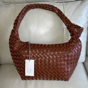 Woven Slouchy Shoulder Handbag - A New Day Beige